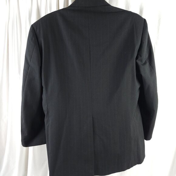 Tom James Executive Mens 42L Black 2-Button Single Vent Sports Coat Blazer - Picture 2 of 10
